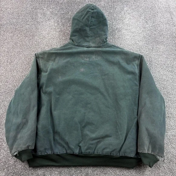 Vintage Carhartt Active Jacket Mens 3XL Hunter Green Faded Canvas